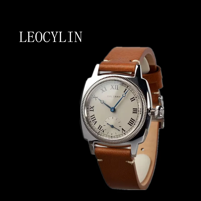 Модные кварцевые часы LEOCYLIN сапфировый японский механизм для мужчин Наручные часы из нержавеющей стали 316L Винтажные Relogio Masculino