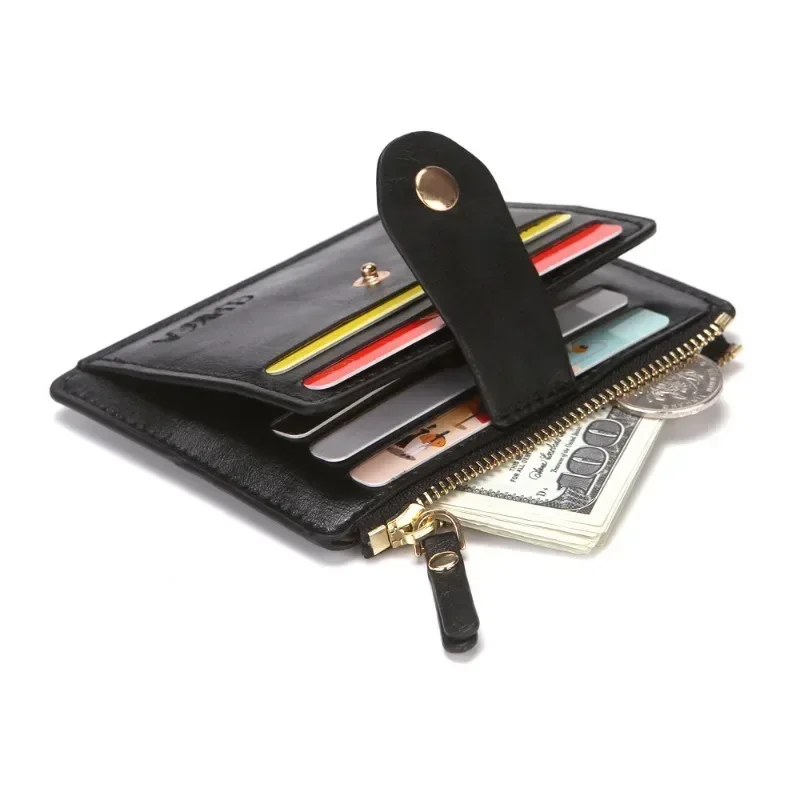 Мужской кошелек, сумка для банковских карт, сумка для сертификатов, женский модный креативный чехол для бумажника с застежкой-молнией и пряжкой