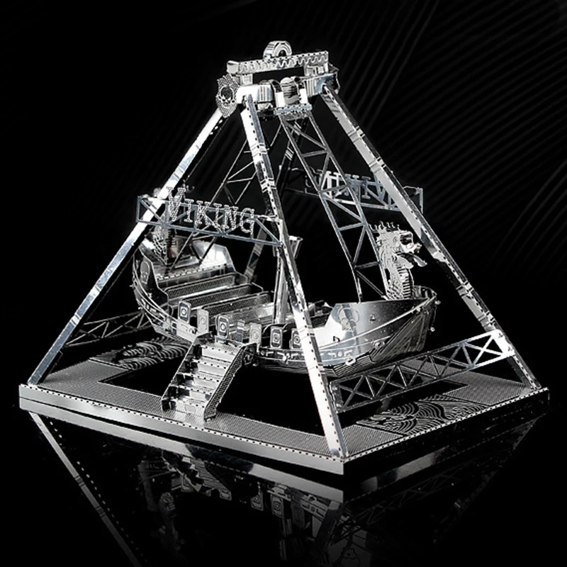 Набор металлических 3D-моделей Viking Ship Assembly Model DIY 3D Cut Model Игрушки-головоломки для взрослых Оригинальность Изображение 2 