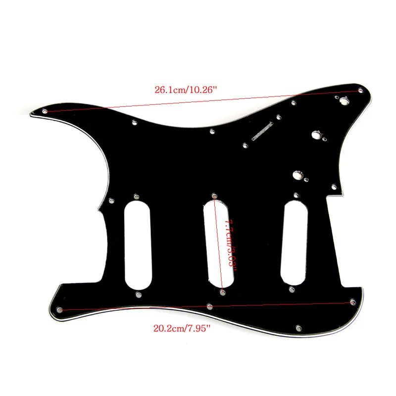 Накладка для электрогитары B36F 3-слойная черная накладка для Strat New Изображение 5 