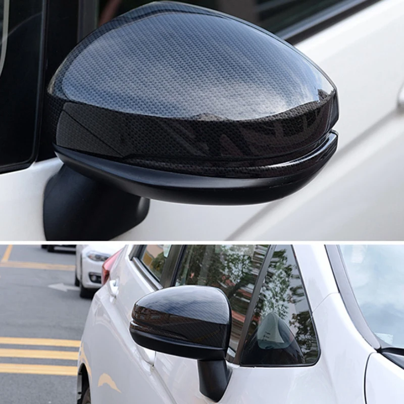 Накладка на боковое зеркало заднего вида из углеродного волокна ABS для Honda Jazz Fit GK5 2014-2020