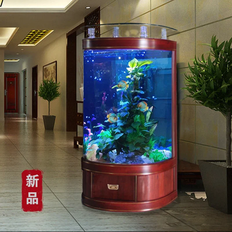 Напольная гостиная, китайский светлый роскошный дом, Экологический аквариум малого и среднего размера
