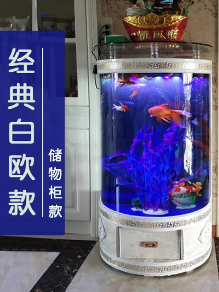 Напольная гостиная, китайский светлый роскошный дом, Экологический аквариум малого и среднего размера Изображение 1 