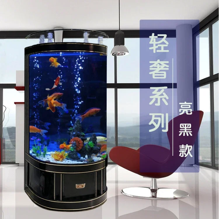 Напольная гостиная, китайский светлый роскошный дом, Экологический аквариум малого и среднего размера Изображение 2 