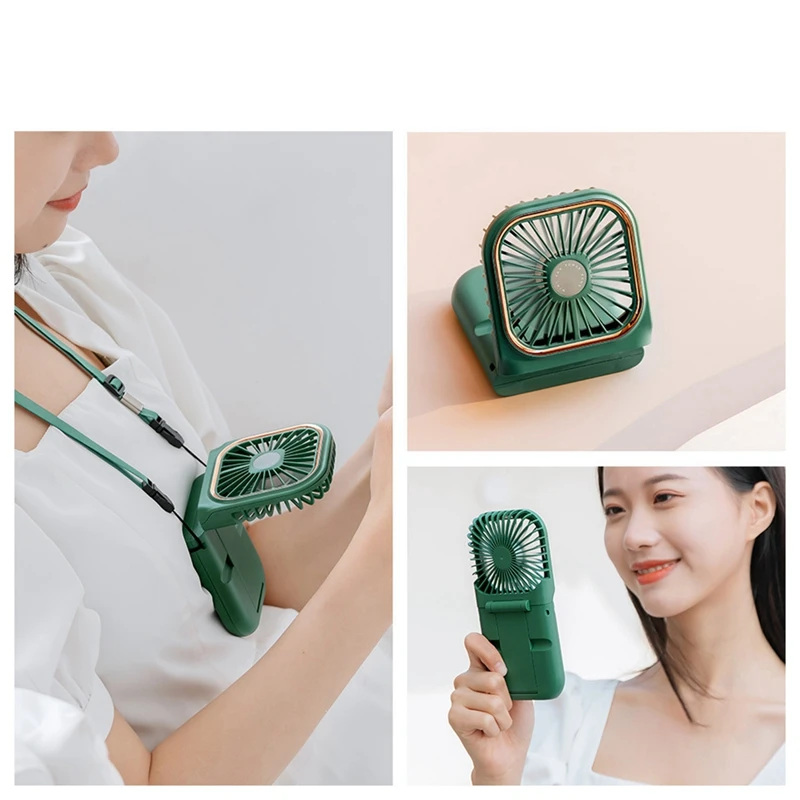 Наружный складной вентилятор, Мини-портативный шейный вентилятор, зарядное сокровище, ручной маленький электрический вентилятор 