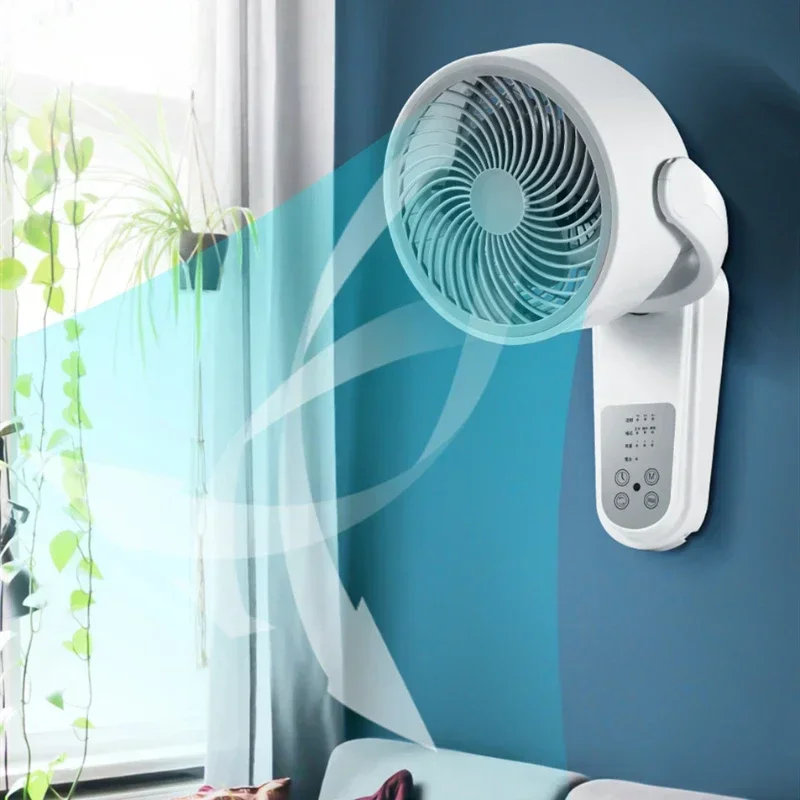 Настенный вентилятор, вентилятор циркуляции воздуха, Электрический вентилятор с дистанционным управлением, Бытовой кухонный воздухоохладитель, Свободный от сильного ветра