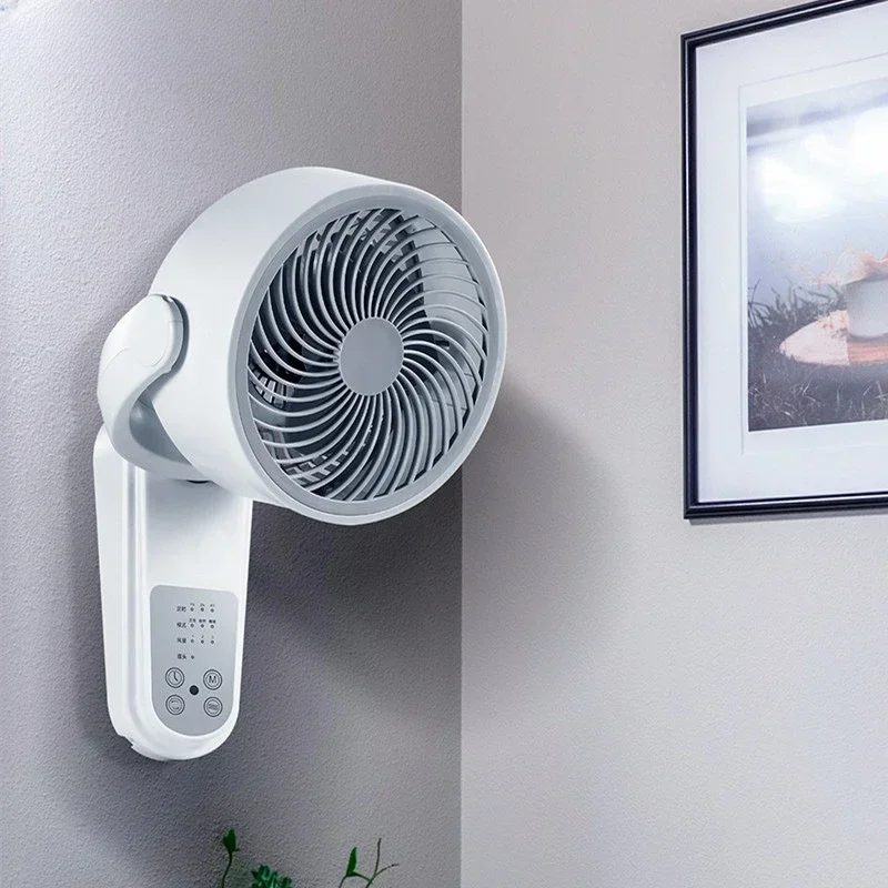 Настенный вентилятор, вентилятор циркуляции воздуха, Электрический вентилятор с дистанционным управлением, Бытовой кухонный воздухоохладитель, Свободный от сильного ветра Изображение 4 