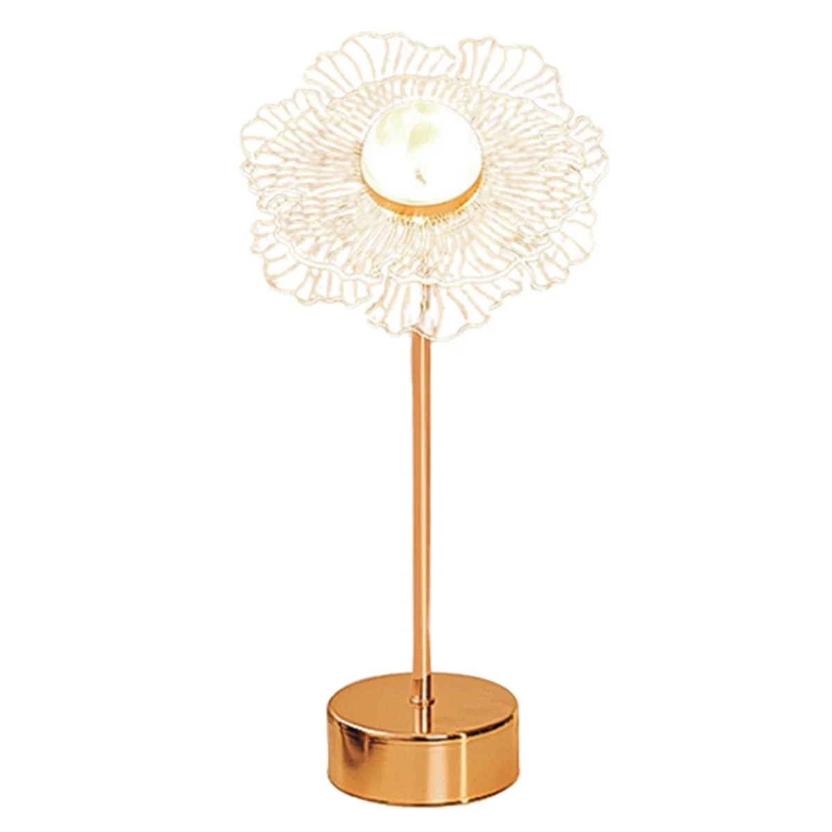 Настольная лампа в виде цветка, Перезаряжаемая через USB, Ночные светильники в скандинавском стиле, Роскошный Декор для гостиной, Настольная лампа для спальни