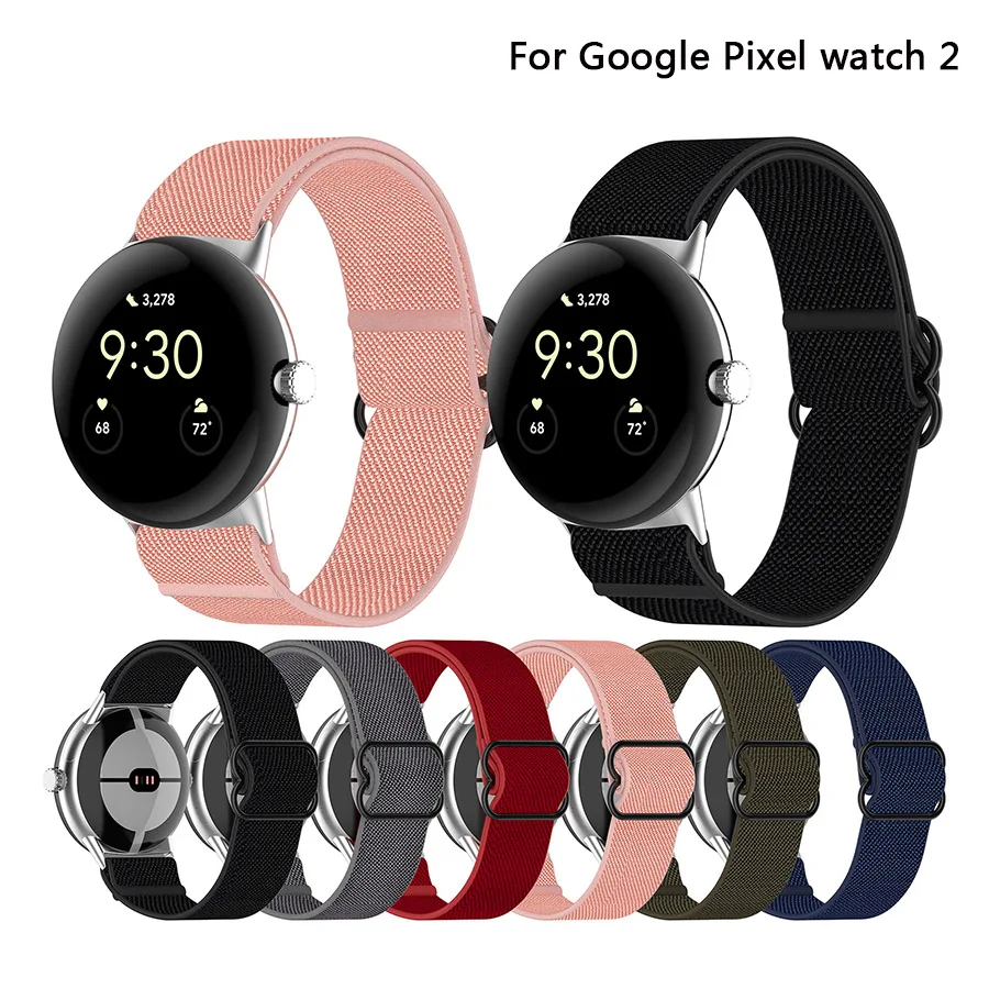 Нейлоновые ремешки для смарт-часов Google Pixel Watch с 2 ремешками, эластичный нейлоновый браслет-петля, ремешки для часов Correa Pixel Watch