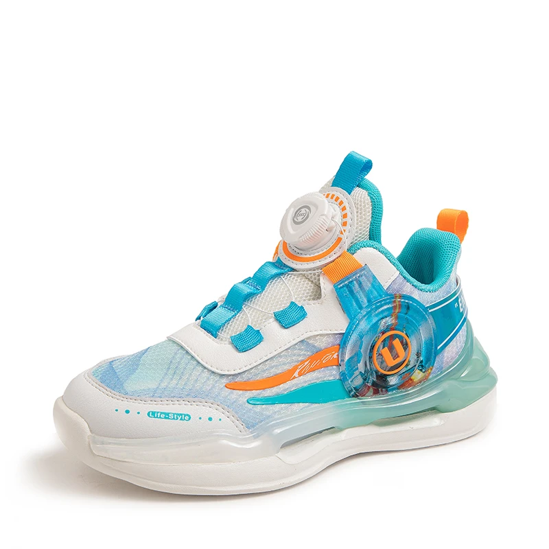 Новая брендовая детская баскетбольная спортивная обувь с толстым дном, нескользящая Дышащая высококачественная обувь для бега для мальчиков и девочек Изображение 2 