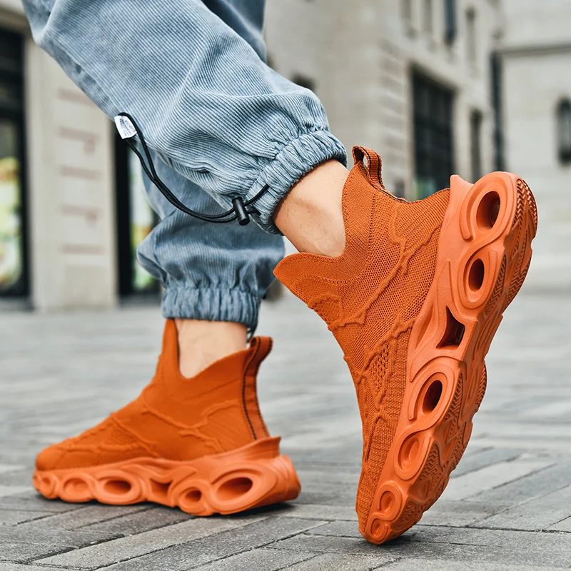 Новая мужская обувь, кроссовки, мужская спортивная обувь для тренировок, уличные нескользящие кроссовки для ходьбы, мужская обувь Zapatillas Hombre Изображение 4 