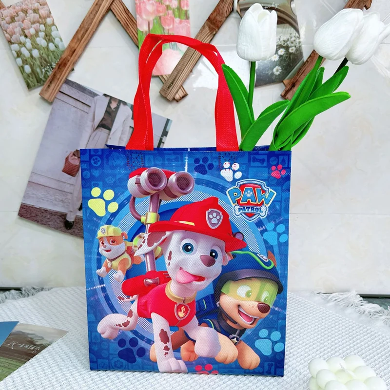 Новая сумка Paw Patrol, мультяшная подарочная сумка Chase Skye, милая нетканая детская сумка для празднования дня рождения Изображение 2 