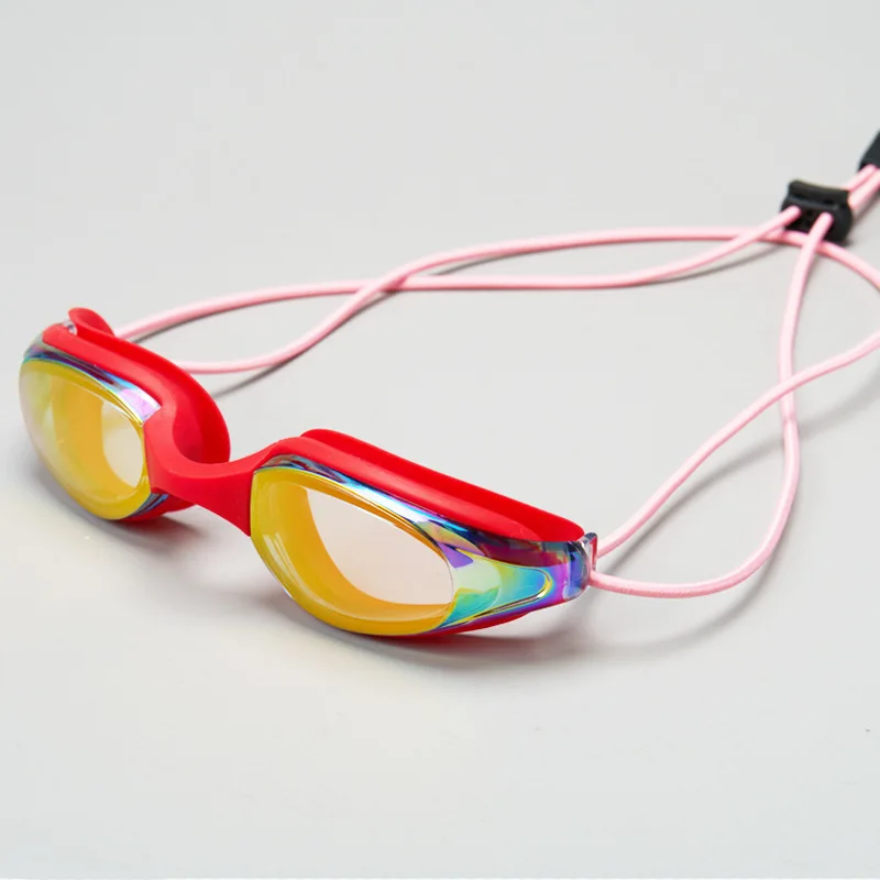 Новые Плавательные Очки Rope Head с Очками для Плавания на Открытом Воздухе для Взрослых, Ослепительные Водонепроницаемые и Противотуманные Очки С Гальваническим Покрытием