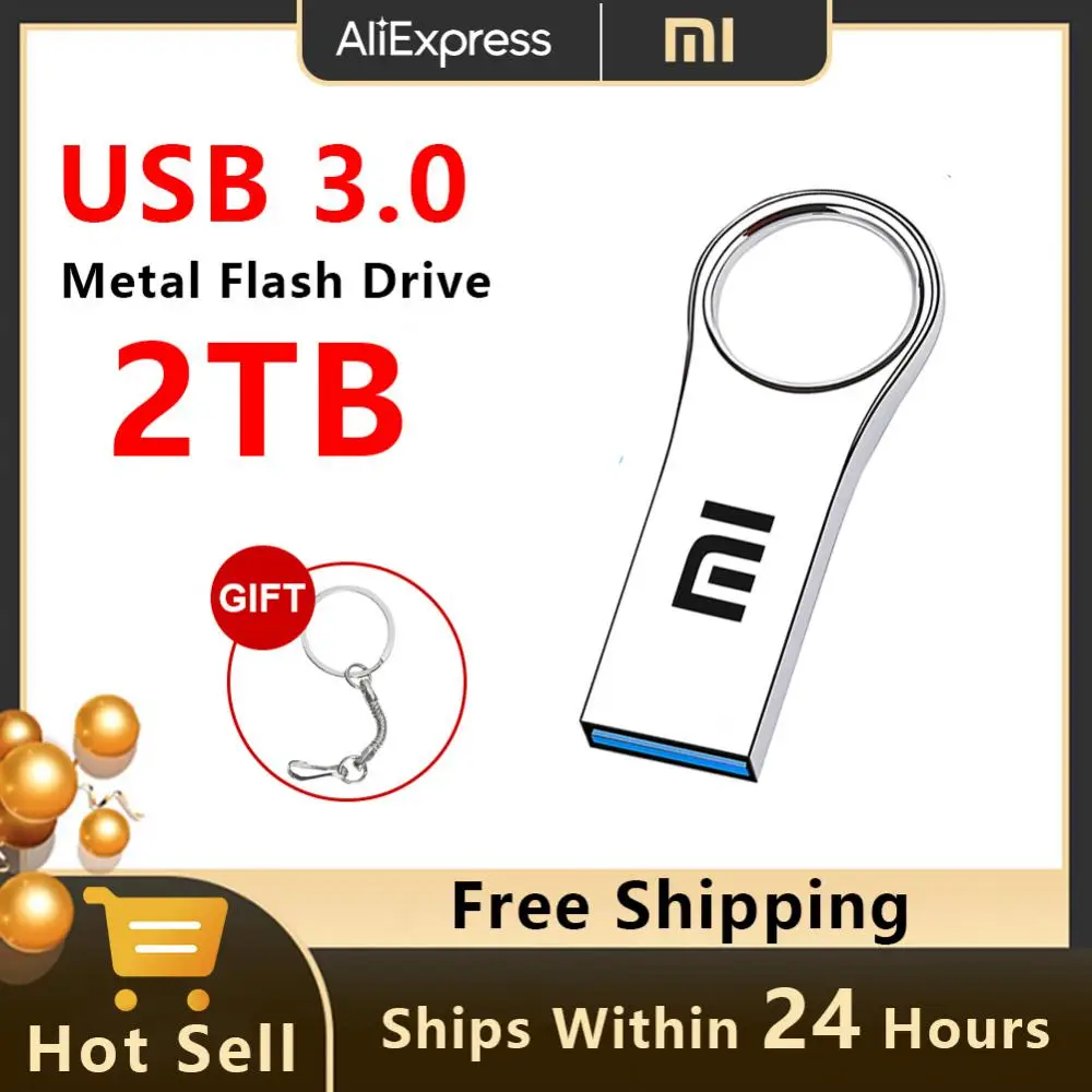 Новый Флэш-Накопитель XIAOMI USB3.0 2 ТБ Высокоскоростной Флеш-Накопитель 1 ТБ Металлический Водонепроницаемый Usb-Накопитель Memory Stick для Компьютерного Устройства Хранения данных Изображение 0 