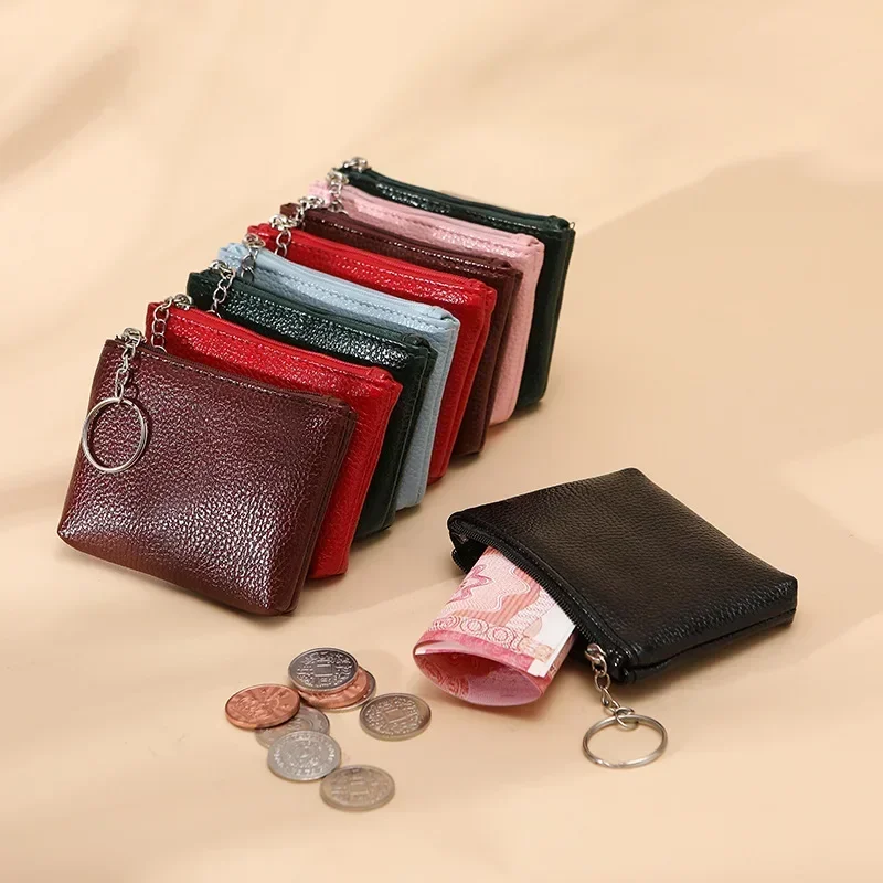 Новый женский карманный кошелек, ультратонкая сумка для карт, Корейская версия мини-кошелька, Мягкая кожаная сумка для хранения ключей и монет Изображение 1 