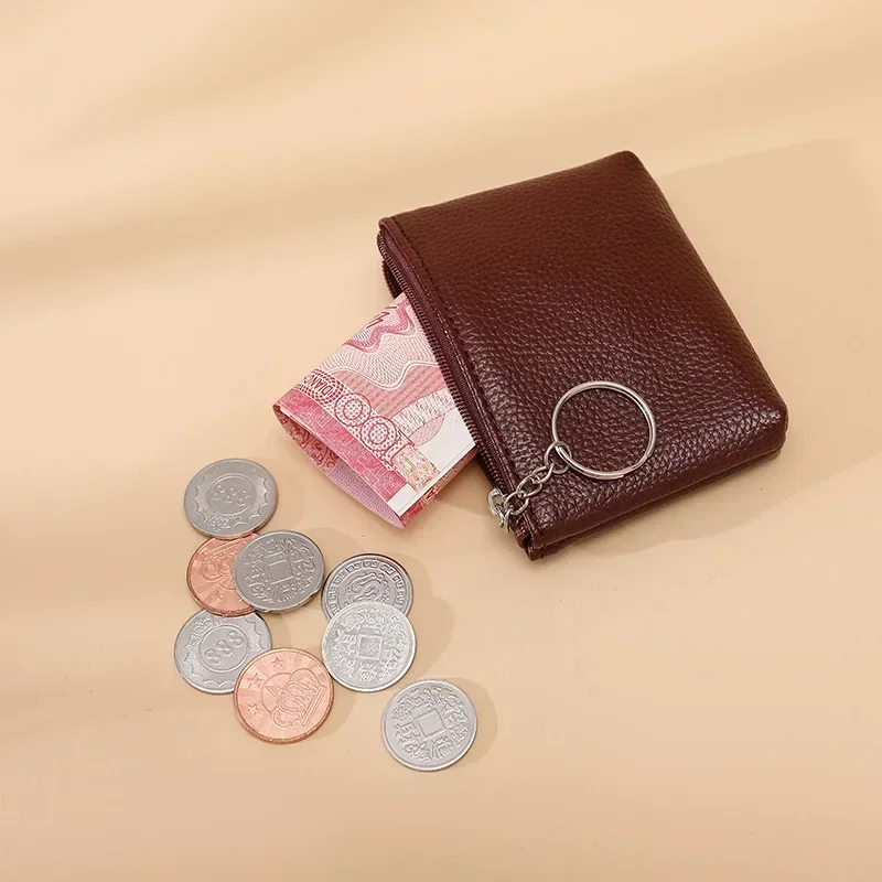 Новый женский карманный кошелек, ультратонкая сумка для карт, Корейская версия мини-кошелька, Мягкая кожаная сумка для хранения ключей и монет Изображение 2 