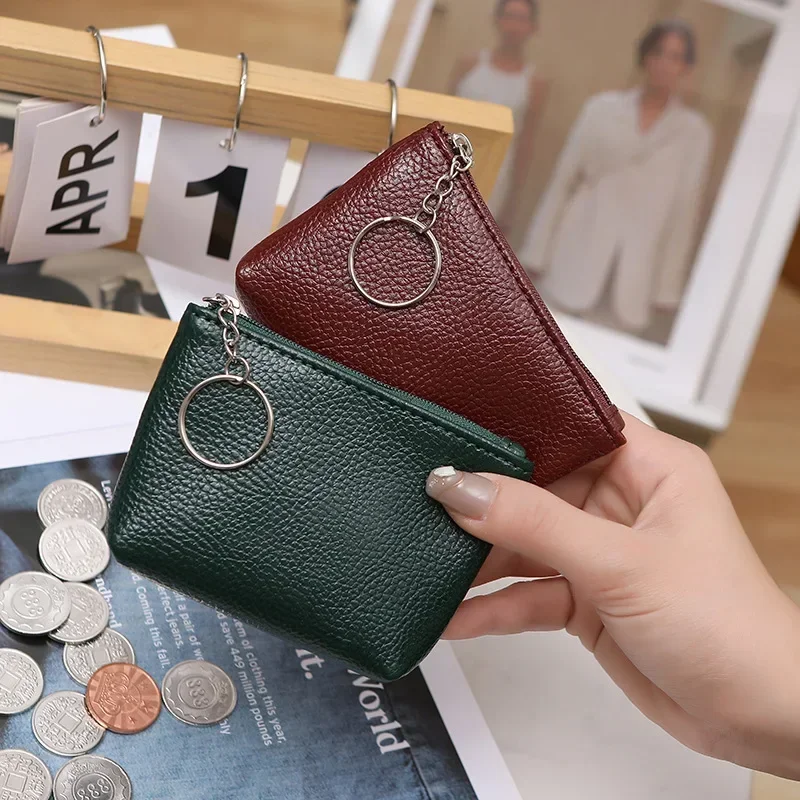 Новый женский карманный кошелек, ультратонкая сумка для карт, Корейская версия мини-кошелька, Мягкая кожаная сумка для хранения ключей и монет Изображение 3 