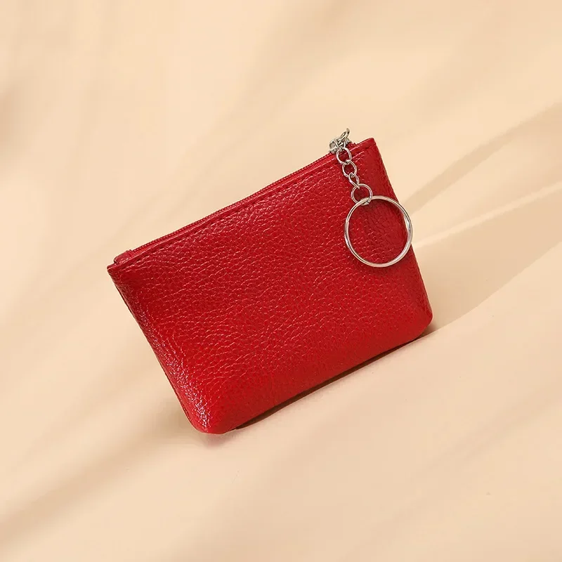 Новый женский карманный кошелек, ультратонкая сумка для карт, Корейская версия мини-кошелька, Мягкая кожаная сумка для хранения ключей и монет Изображение 5 