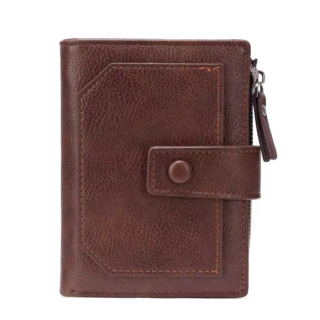 Новый мужской короткий кошелек в европейском и американском стиле с боковой молнией Zero Wallet, кошелек с несколькими картами, кошелек для кошелька, кошелек для мужчин