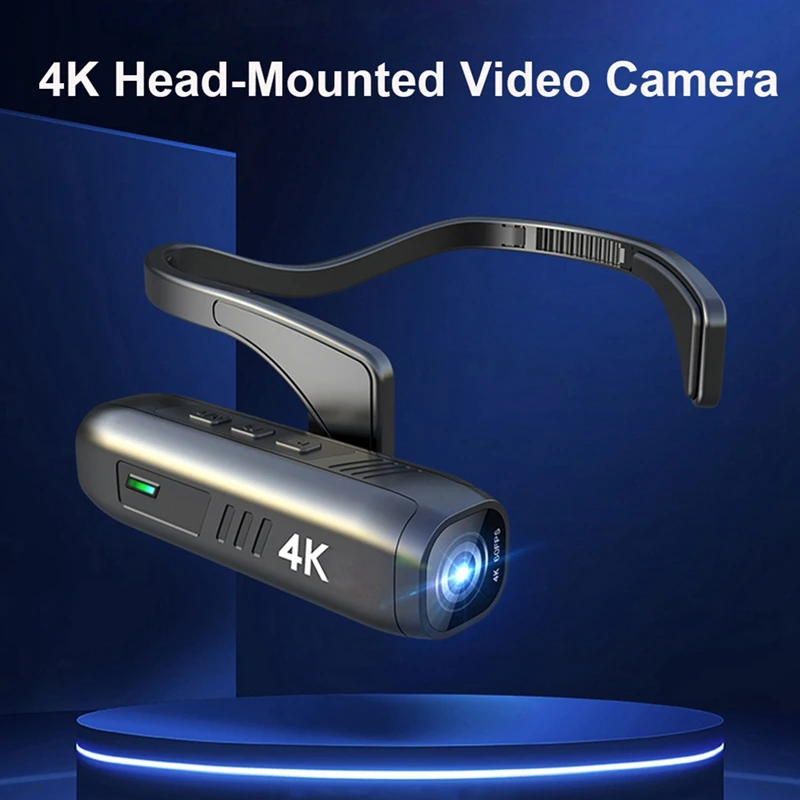 Носимая головная камера 4K 30 кадров в секунду Wifi видеокамера Видеокамера веб-камера широкоугольный объектив Батарея Управление приложением Прочный Простой в использовании Изображение 2 