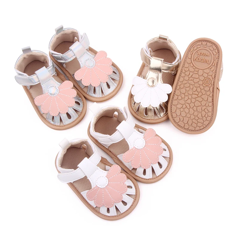Обувь для маленьких девочек в летнем пляжном стиле со сверкающим жемчугом Изображение 0 