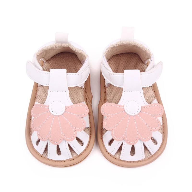 Обувь для маленьких девочек в летнем пляжном стиле со сверкающим жемчугом Изображение 3 