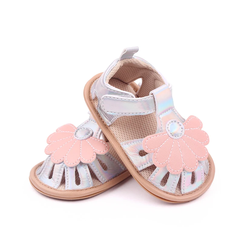 Обувь для маленьких девочек в летнем пляжном стиле со сверкающим жемчугом Изображение 5 