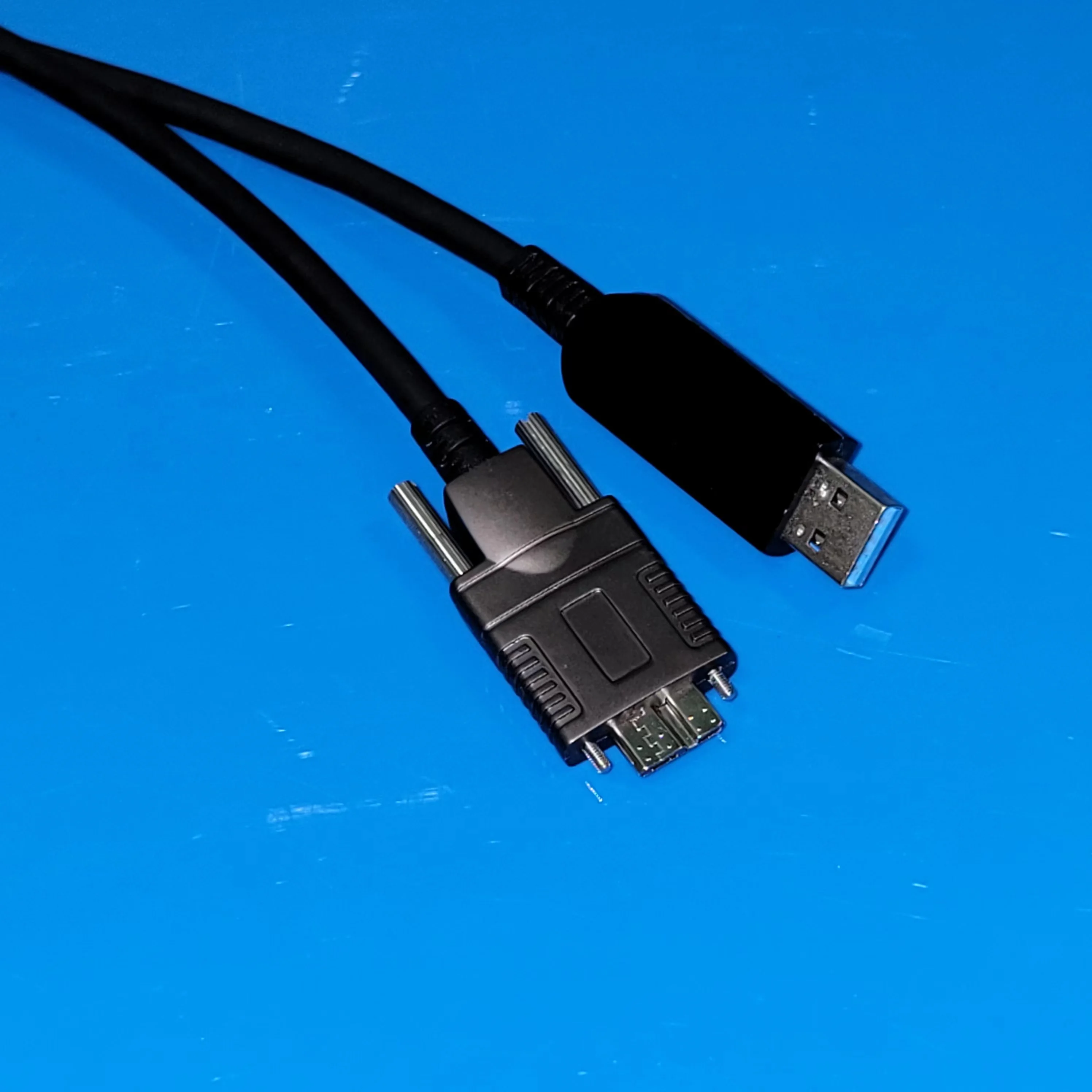 Оптоволоконная линия USB3.0 to Microb промышленная камера, высокогибкая линия сопротивления с замком, фиксированная скорость передачи 5 Гбит/с Изображение 4 