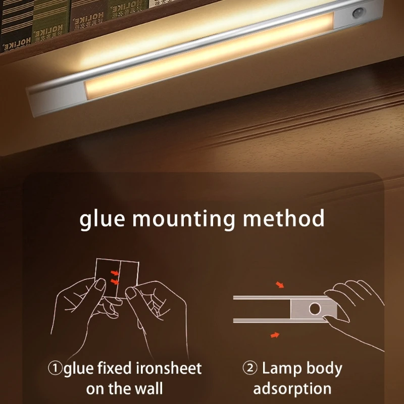 Перезаряжаемый индикатор движения Магнитная подсветка шкафа под подсветкой стойки G2AB