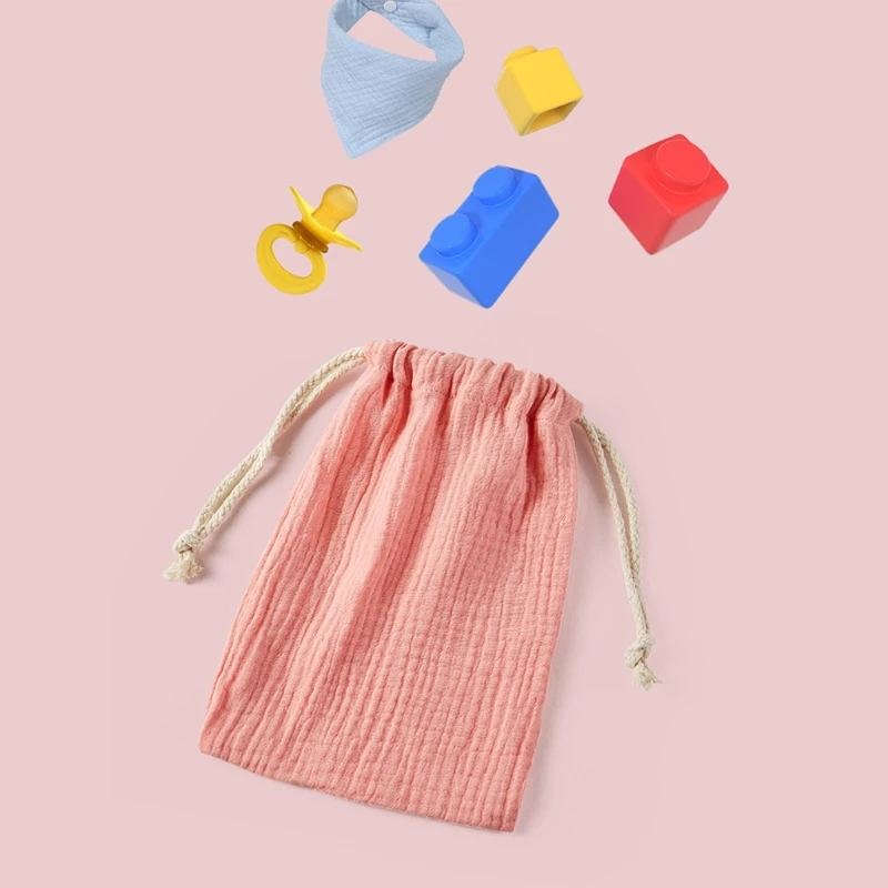 Переноски для детских подгузников, однотонная сумка на шнурке, портативное хранилище 24x18 см Изображение 2 