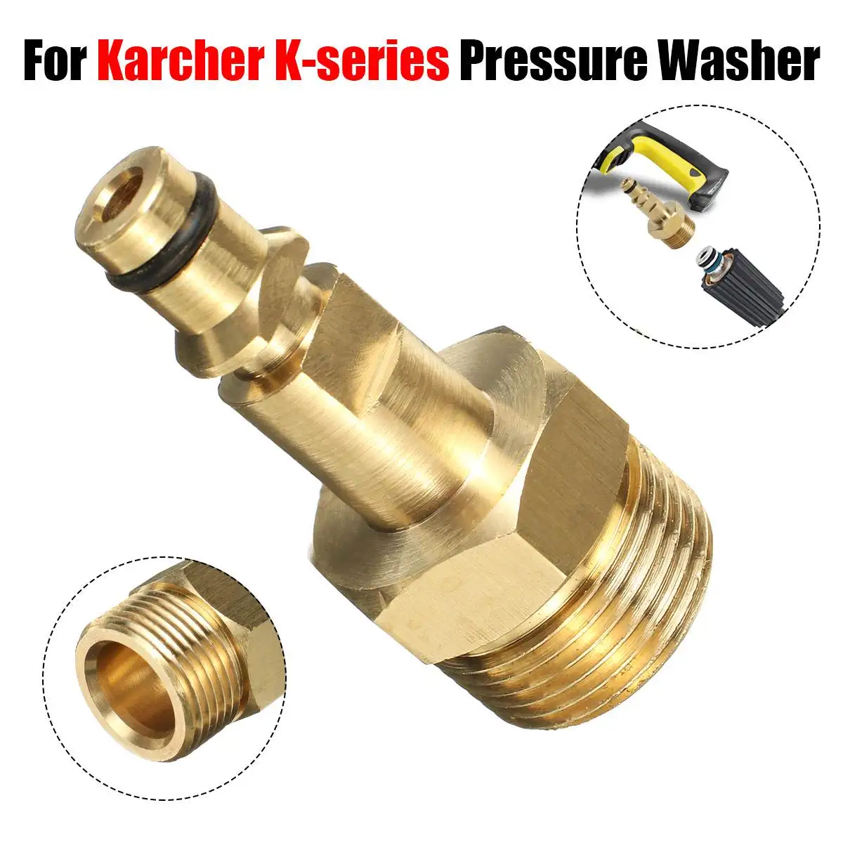 Переходник для шланга мойки высокого давления M22 Быстроразъемный переходник для мойки высокого давления Karcher серии K
