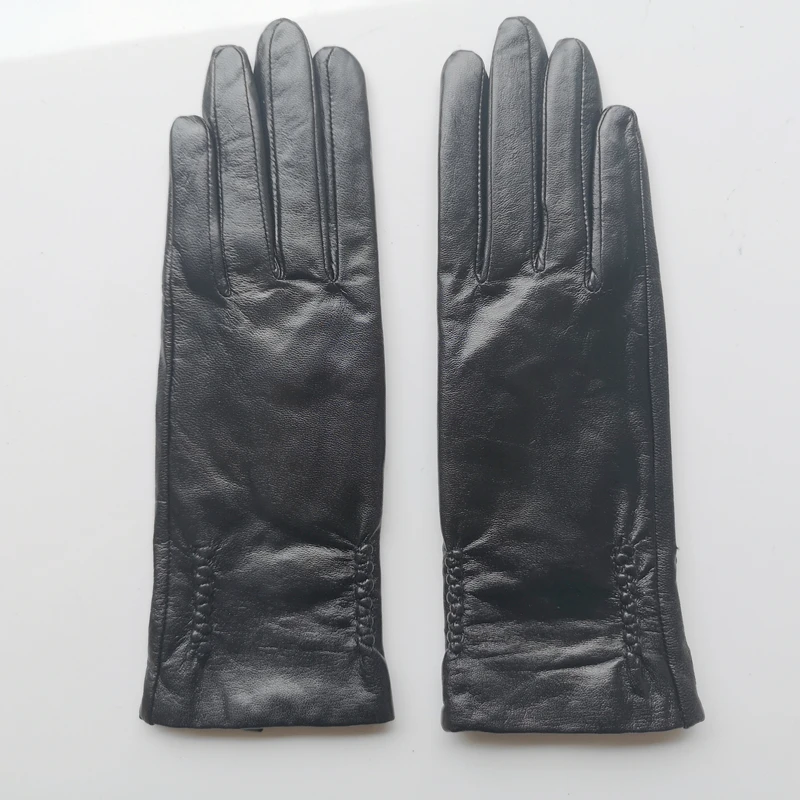 Перчатки из натуральной кожи GOURS для женщин, сохраняющие тепло зимой, Черные перчатки из натуральной козьей кожи, распродажа со скидкой KCL