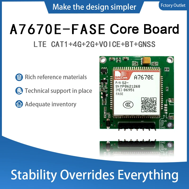 Плата разработки SIMCOM A7670E-FASE LTE CAT1 + 4G + 2G + Voice + BT + GNSS A7670E Модуль беспроводной связи breakout board