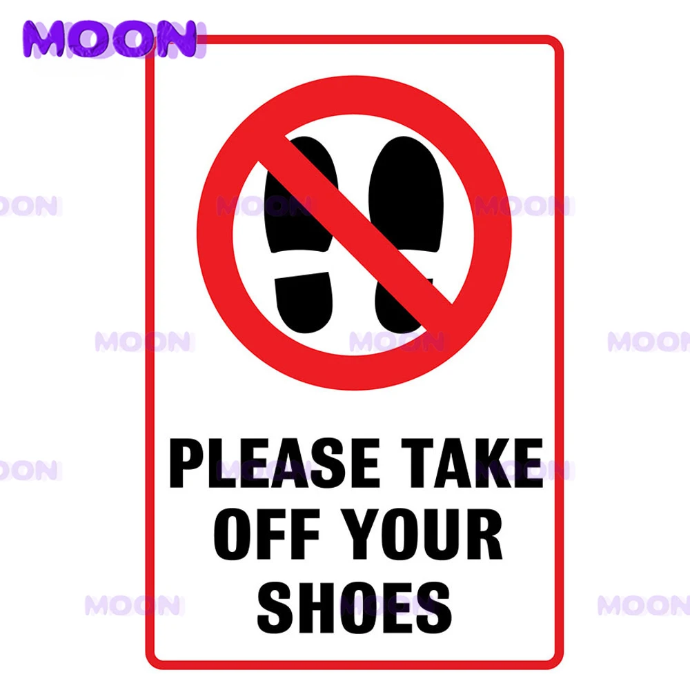 Пожалуйста, снимите обувь, наклейка с предупреждающим знаком, наклейка на автомобиль из ПВХ