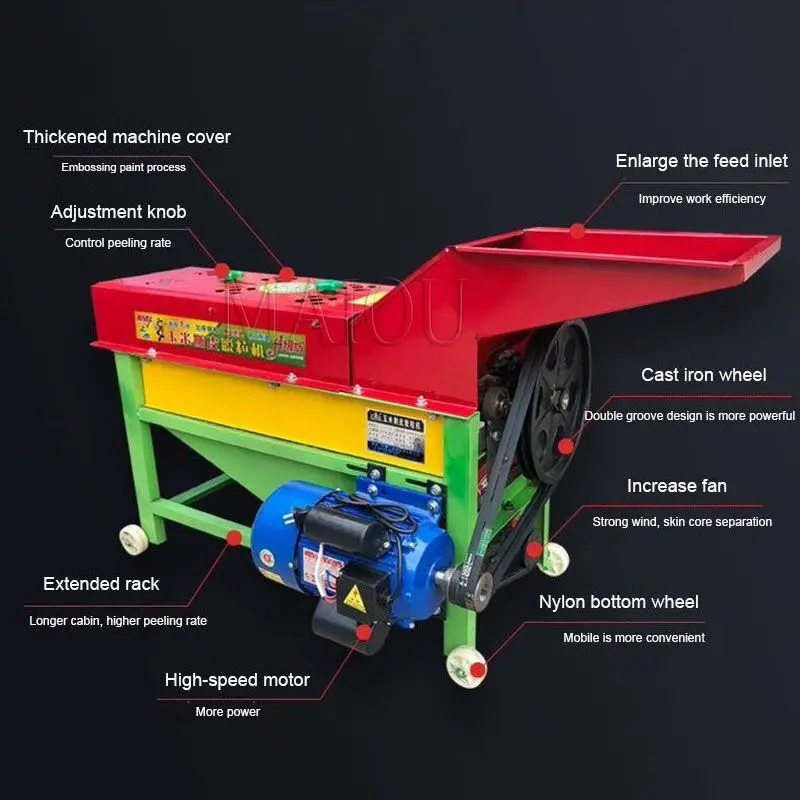 Полуавтоматическая машина для очистки кукурузы Промышленное Производство Сельскохозяйственная техника Изображение 2 