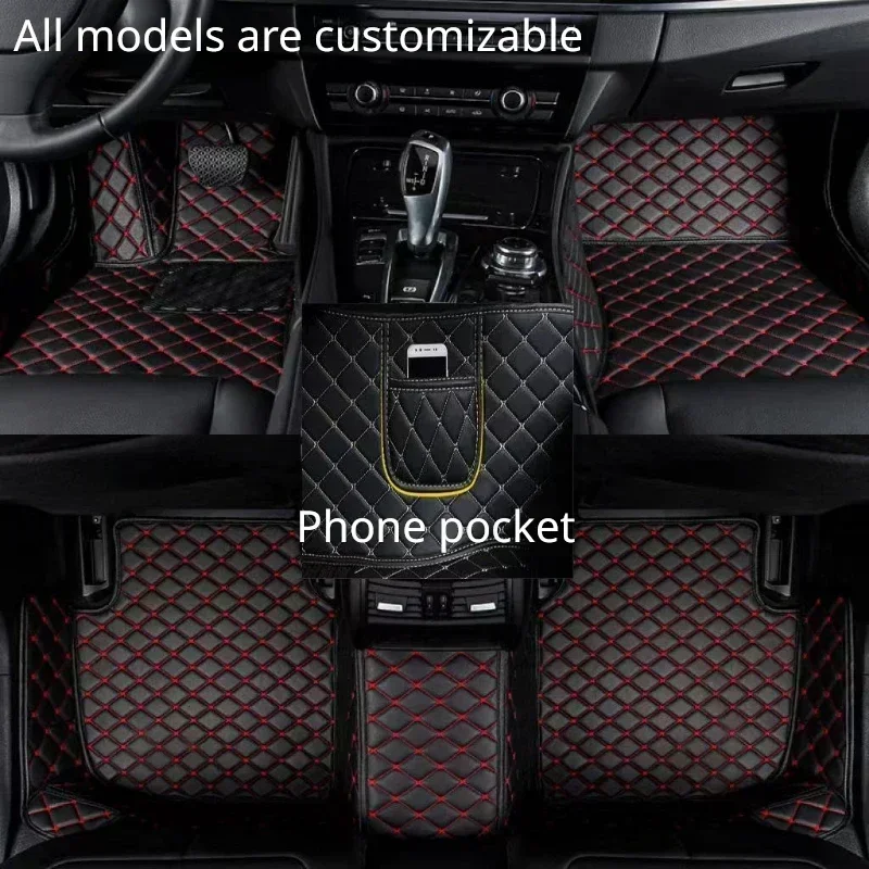 Пользовательские автомобильные коврики для Mercedes Benz C class W206 2021-2023 годов 100% Подходят для кармана для телефона, ковра, аксессуаров для салона автомобиля