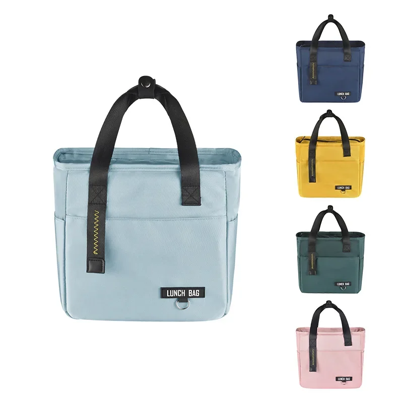 Портативная сумка для Бенто PEVA, Охлаждаемый пакет со льдом большой емкости, рабочая сумка для ланча, сумка для ланча для пикника Изображение 0 