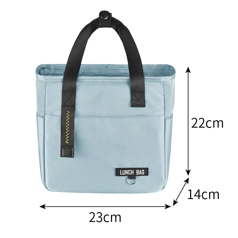 Портативная сумка для Бенто PEVA, Охлаждаемый пакет со льдом большой емкости, рабочая сумка для ланча, сумка для ланча для пикника Изображение 4 