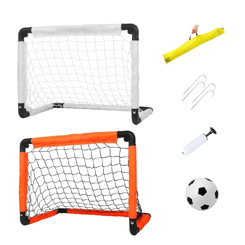 Портативные складные футбольные ворота, детские футбольные ворота, легкая сетка для футбольных мячей для детских тренировок и семейных игр