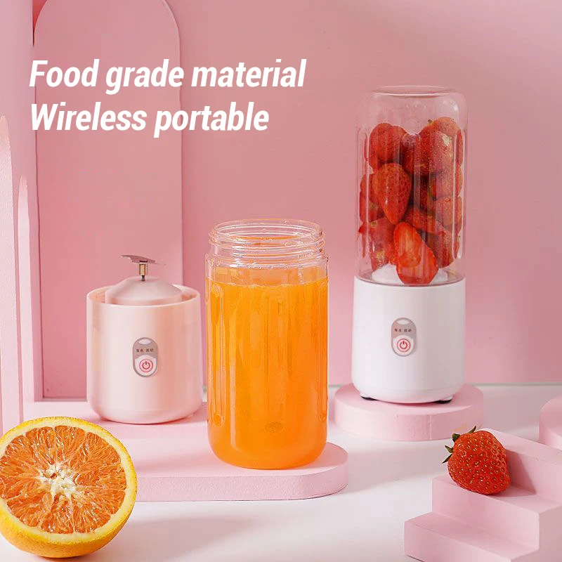 Портативный блендер-соковыжималка для фруктов объемом 500 мл, персональный блендер для лимона с 6 лезвиями, не содержащий BPA, Кухонная Автоматическая свежевыжималка для путешествий