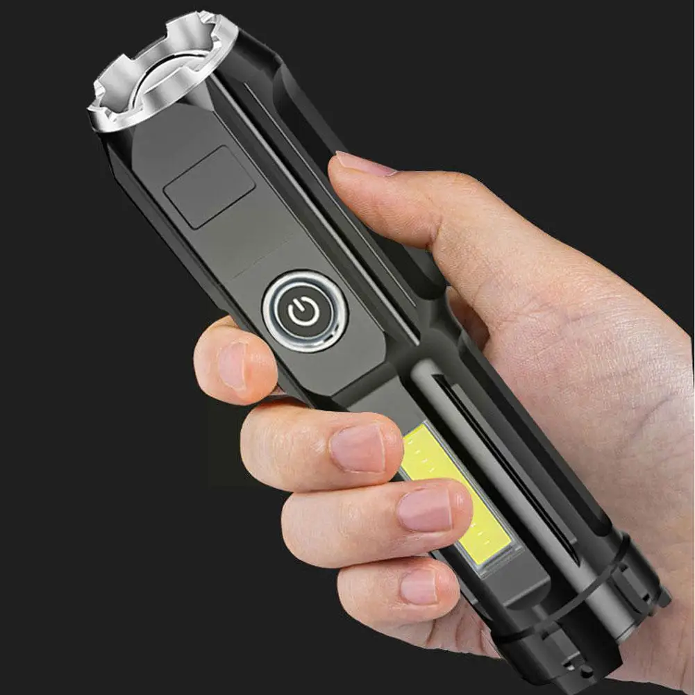 Портативный мини-фонарик USB Super Bright COB Led Torch Light на открытом воздухе с фонарем, встроенным магнитом, аккумулятором для рыбалки, кемпинга D4D2 Изображение 5 