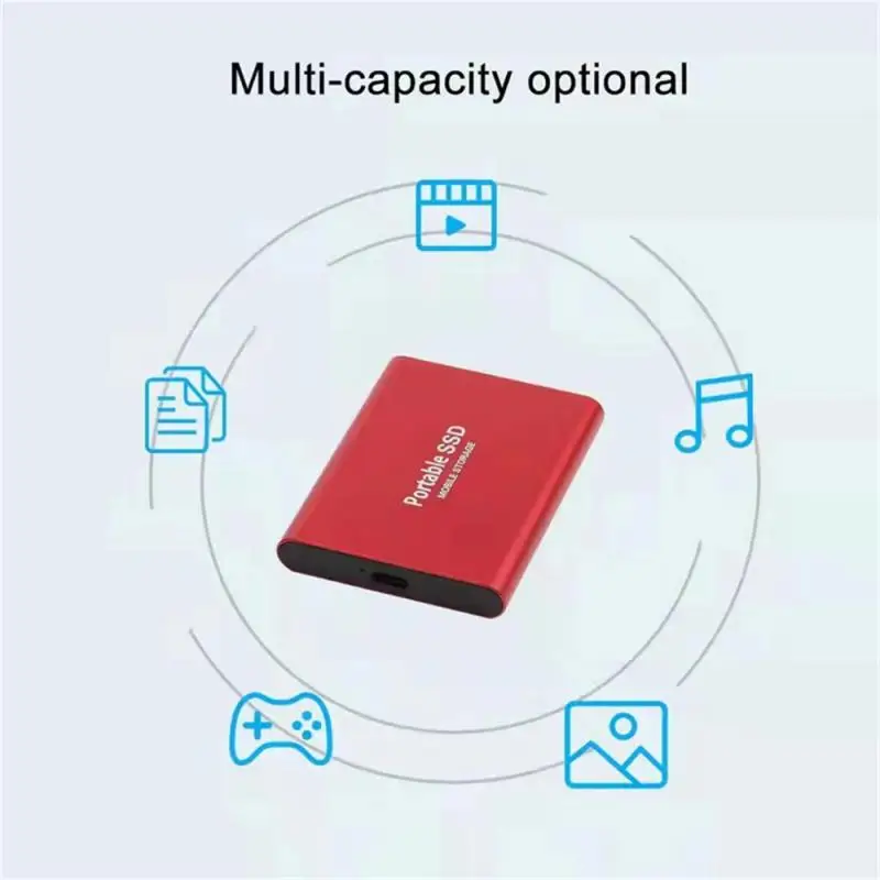 Портативный твердотельный накопитель SSD емкостью 1 ТБ, внешний жесткий диск SSD емкостью 2 ТБ с внешним портом USB 3.1/Type-C, высокоскоростной жесткий диск для хранения данных для ПК/Mac/телефона Изображение 5 