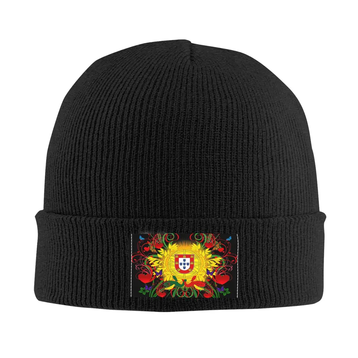 Португалия, Португальские художественные шляпы-капоты, крутая вязаная шапка для женщин, мужчин, Осень-зима, теплый герб, Черепа, шапочки, Кепки Изображение 0 