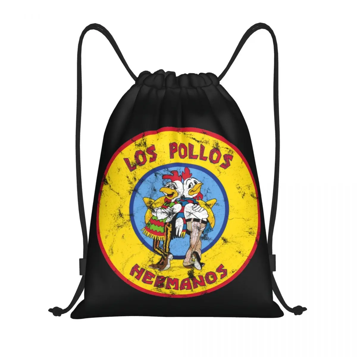 Потертый рюкзак Breaking Bad На шнурке Для женщин И мужчин, Рюкзак для спортзала, Портативная сумка для покупок Los Pollos Hermanos Bullseye, Сумка для покупок Изображение 0 