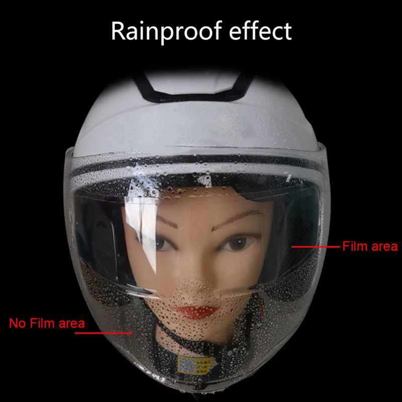 Прозрачная непромокаемая пленка для защиты от запотевания, универсальная пленка для линз мотоциклетного шлема Изображение 3 