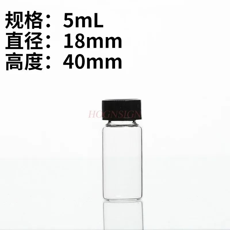Прозрачная стеклянная бутылка с завинчивающимся горлышком, бутылка с реагентом, бутылка с образцом, бутылка с эфирным маслом Изображение 2 