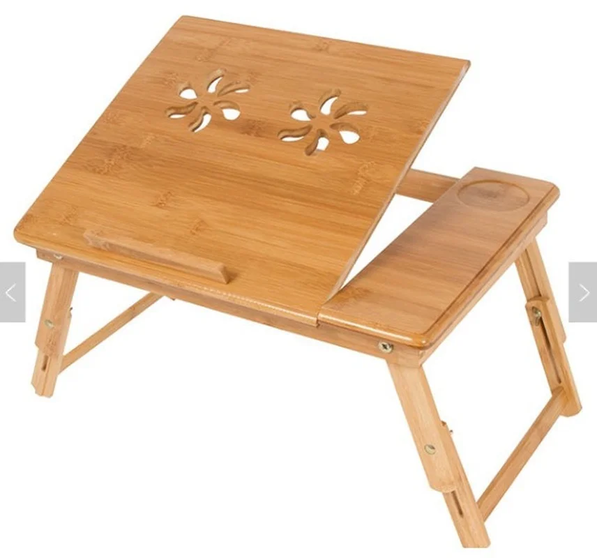 Простая кровать Бамбуковый стол для ноутбука Многофункциональный Складной стол Студенческий стол в общежитии Ленивый стол Портативный Мобильный Рабочий стол