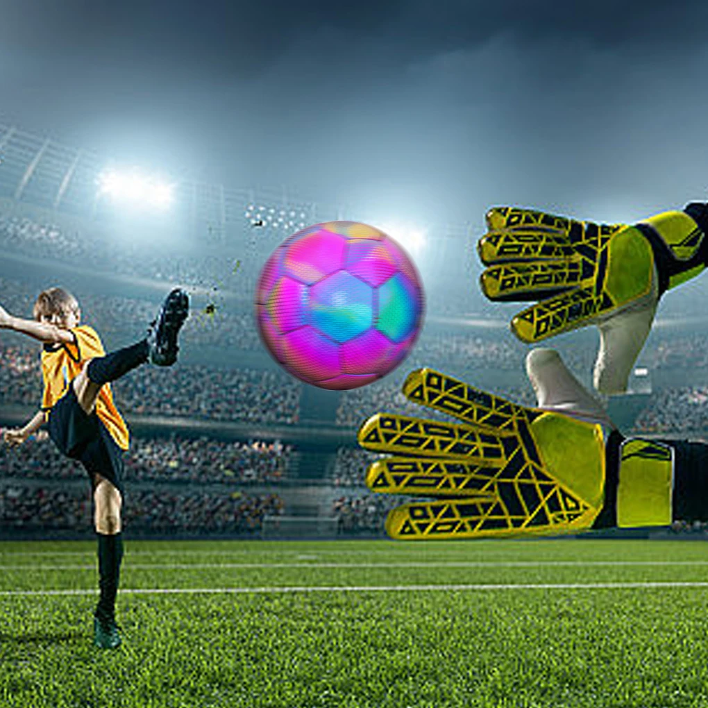 Прочные и взрывозащищенные светящиеся футбольные мячи для тренировок и матчей, светоотражающие футбольные мячи Изображение 1 