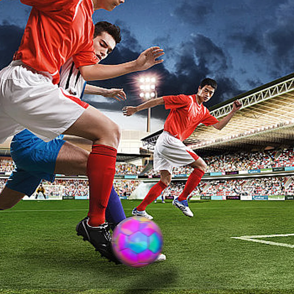 Прочные и взрывозащищенные светящиеся футбольные мячи для тренировок и матчей, светоотражающие футбольные мячи Изображение 3 