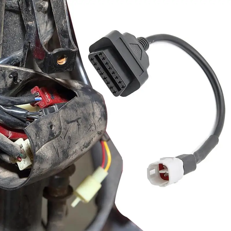 Разъем и кабель для диагностики мотоцикла Удлинительный кабель для мотоцикла, адаптер, Разъемы питания, 4-контактный штекерный кабель Изображение 0 